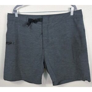 prAna Men's Hybrid Board Shorts Gray Size 36 Swim Outdoor